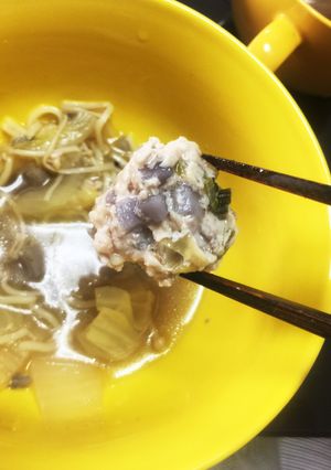 お鍋にどうぞ♪レンコン入り鶏団子-レシピのメイン写真