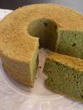 ノンオイル♫　抹茶と豆腐のシフォンケーキ