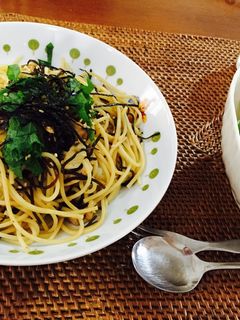 塩昆布の和風パスタ-レシピのメイン写真