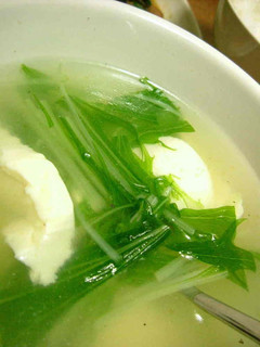 5分でできる☆豆腐と水菜の中華スープ-レシピのメイン写真