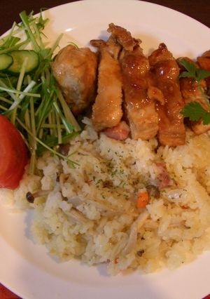 甘辛チキンとピラフのワンプレート-レシピのメイン写真