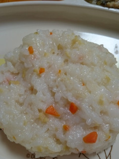 離乳食完了期☆高野豆腐と人参の混ぜご飯-レシピのメイン写真