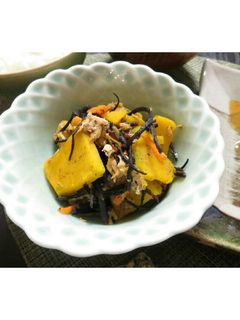 かぼちゃとひじきの煮物-レシピのメイン写真