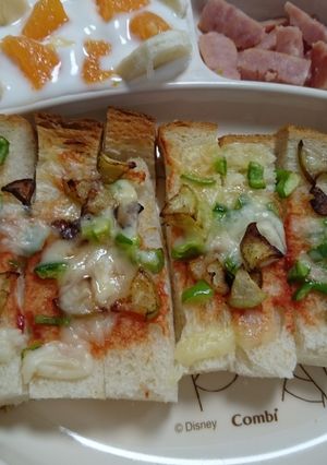 離乳食完了期☆茄子とピーマンのピザ-レシピのメイン写真