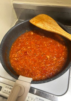ツナトマトパスタソース-レシピのメイン写真