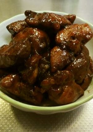 鶏レバーの片栗粉衣の甘辛煮-レシピのメイン写真
