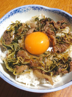 簡単✨水菜と牛肉だけの牛丼(≧∇≦)-レシピのメイン写真