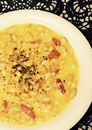 糖質制限◆水煮大豆のカルボナーラ風-レシピのメイン写真