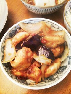 鶏肉と茄子のみぞれ味噌炒め-レシピのメイン写真
