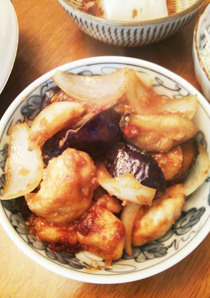 鶏肉と茄子のみぞれ味噌炒め-レシピのメイン写真