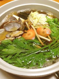 簡単☆あさりと野菜しゃぶしゃぶ鍋-レシピのメイン写真