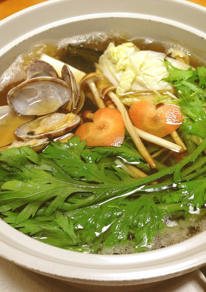 簡単☆あさりと野菜しゃぶしゃぶ鍋-レシピのメイン写真