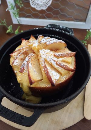りんごが器のヨーグルトポムポム-レシピのメイン写真