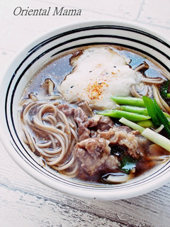 ふぅふぅ~♪柔らかな牛ネギ日本蕎麦-レシピのメイン写真