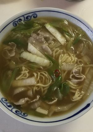 白菜と豚バラ肉の醤油味あんかけラーメン-レシピのメイン写真