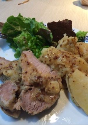 圧力鍋で簡単！豚肉のマスタード煮込み-レシピのメイン写真