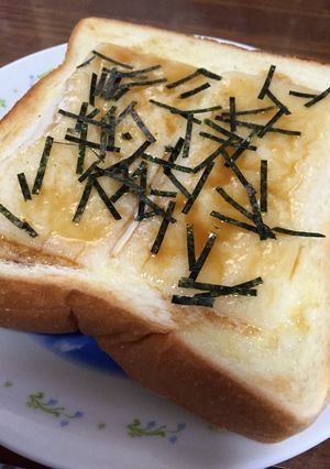 簡単！余ったしゃぶしゃぶ餅で磯辺トースト-レシピのメイン写真
