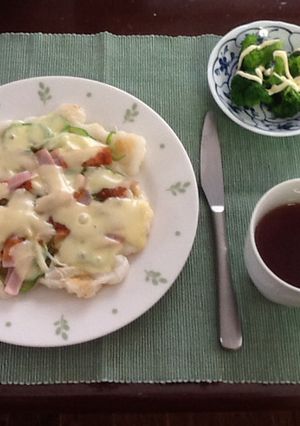 簡単おいしいお餅ピザ-レシピのメイン写真