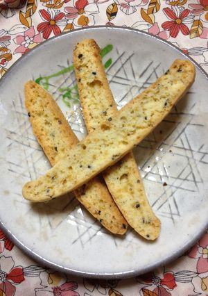 黒ごまとアーモンドのビスコッティ-レシピのメイン写真