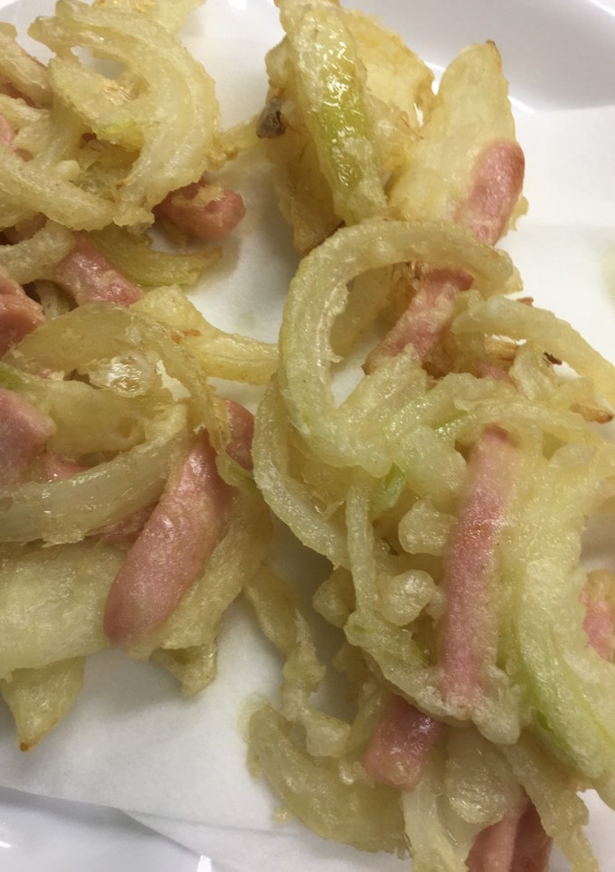 玉ねぎと魚肉ソーセージのかき揚げ-レシピのメイン写真