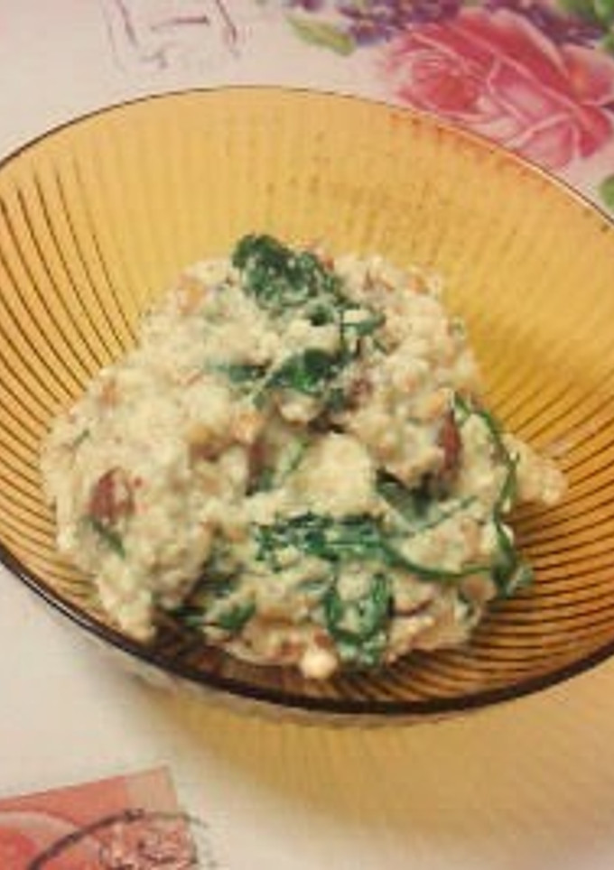 豆腐とほうれん草とアーモンドの白和え-レシピのメイン写真