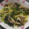 イワシとわかめの焼きそば