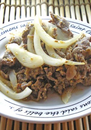 牛肉と新玉ねぎのマスタード焼き-レシピのメイン写真