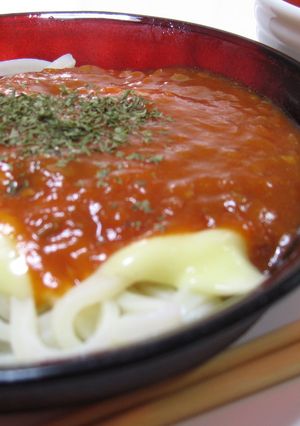 ミートチーズうどん～１人でお昼～-レシピのメイン写真