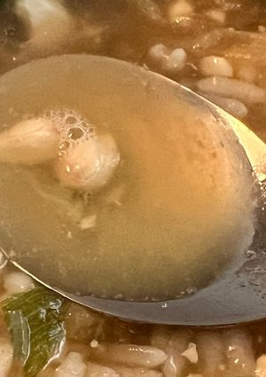 簡単♡節約♡寒い日の朝食♡雑炊にスダチ♡-レシピのメイン写真