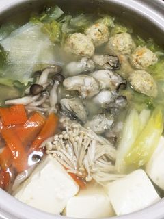 牡蠣鍋 (塩味)-レシピのメイン写真