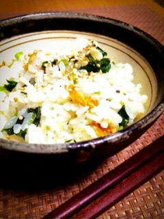【10分】油揚げと大根の葉の生姜混ぜご飯-レシピのメイン写真