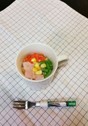 食卓に♪レンチンこっぷdeラーメンスープ-レシピのメイン写真