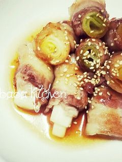 ☆ネギの豚肉ロール巻き☆-レシピのメイン写真