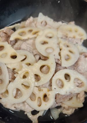 れんこんと豚バラの重ね蒸し-レシピのメイン写真
