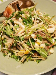 ごぼうと水菜の味噌マヨサラダ-レシピのメイン写真