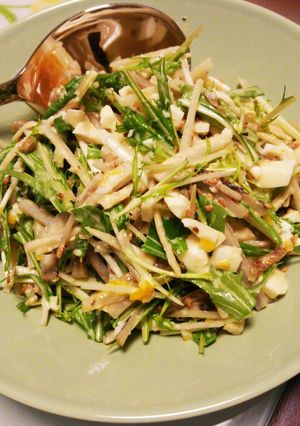 ごぼうと水菜の味噌マヨサラダ-レシピのメイン写真