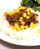 焼肉丼☆焼肉のタレで間違いない美味しさ☆