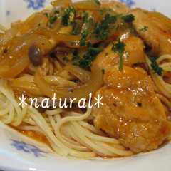รูปของ チキンのトマトソーススパゲッティ