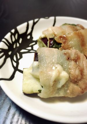レンジで簡単！豚バラのチーズナス巻き-レシピのメイン写真