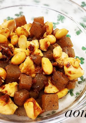 お弁当のおかずに♪大豆とこんにゃくの甘辛-レシピのメイン写真