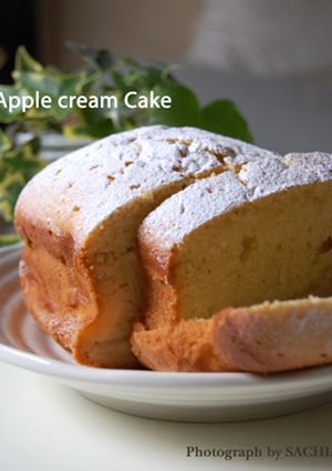 ＨＢで簡単！りんごのクリームケーキ-レシピのメイン写真