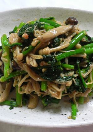 大葉にんにく醤油で菜の花のぺペロンチーノ-レシピのメイン写真