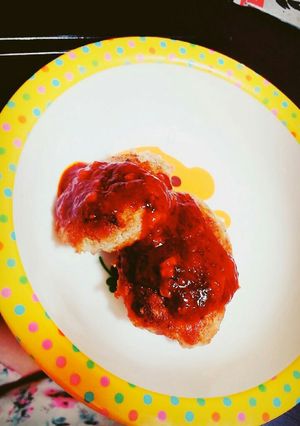 牛乳不使用(´∀`*)ハンバーグ-レシピのメイン写真