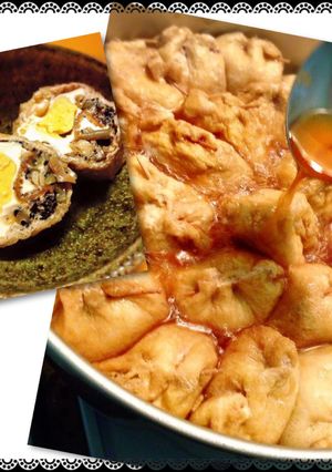 ひじき煮と玉子の袋煮 ♪-レシピのメイン写真