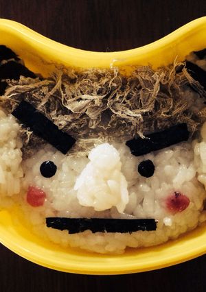 簡単すぎるキャラ弁☆節分 鬼ぎり-レシピのメイン写真