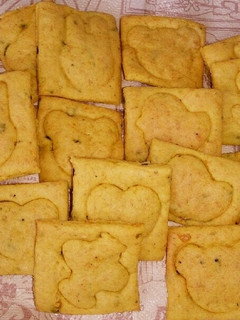 手を汚さずに!焼くクッキー(カボチャ)-レシピのメイン写真