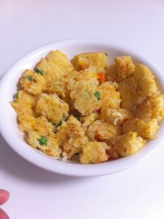 【手づかみ食べに!】卵焼きチャーハン-レシピのメイン写真