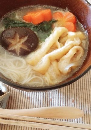 鍋の残りスープでにゅう麺-レシピのメイン写真