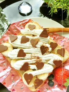 生チョコ*ホイップ♡バナナトースト♡-レシピのメイン写真