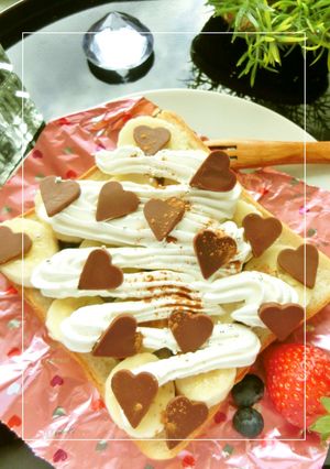 生チョコ＊ホイップ♡バナナトースト♡-レシピのメイン写真